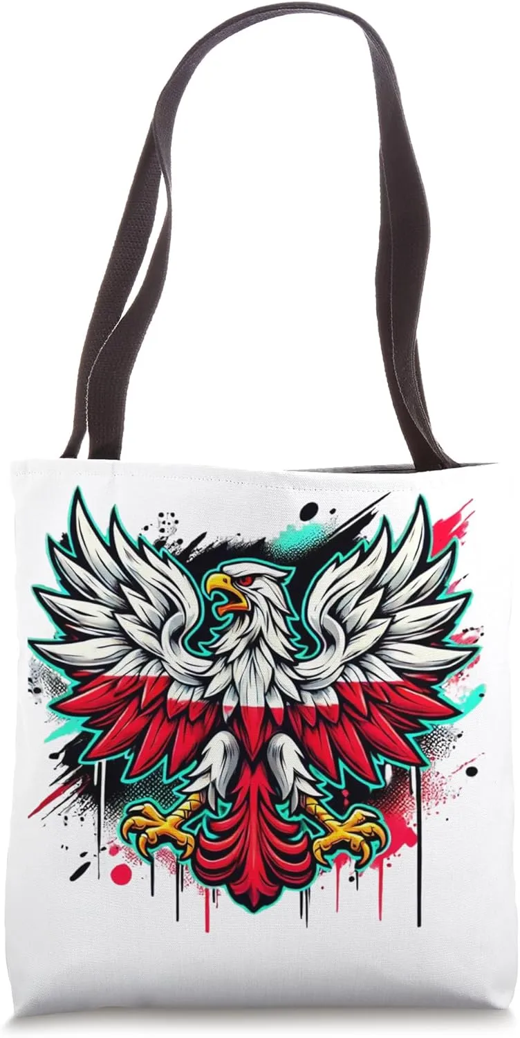 Polish Eagle Graffiti Art, Polish Falcon Street Art, Polska Tote Bag