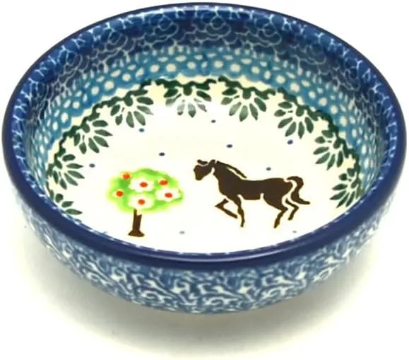 Polish Pottery Dish - Round Food Prep - Mackintosh