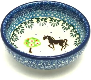 Polish Pottery Dish - Round Food Prep - Mackintosh