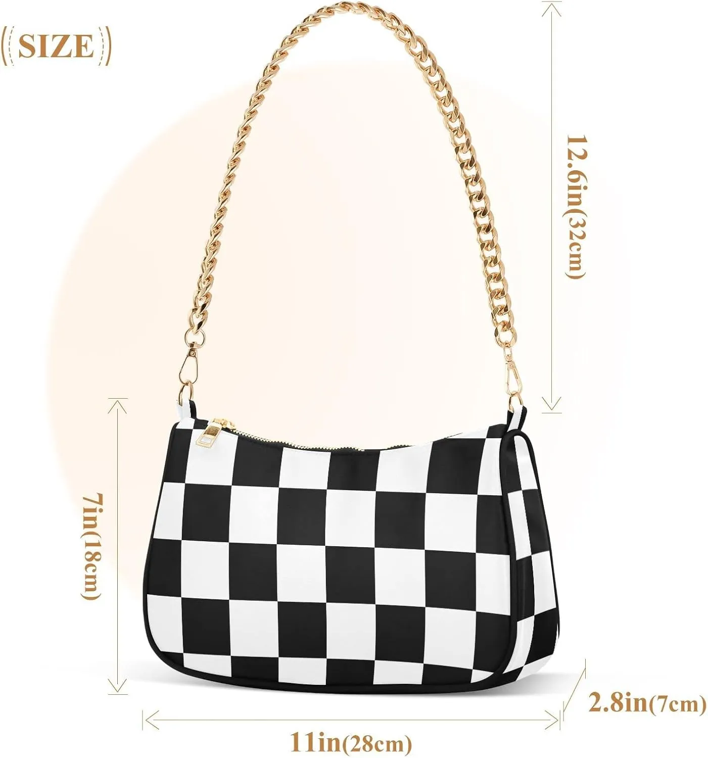 Polka Dot Red Shoulder Bag for Women Small Purse Chain Clutch Mini Purse with Chain Strap for Women Girlfriend