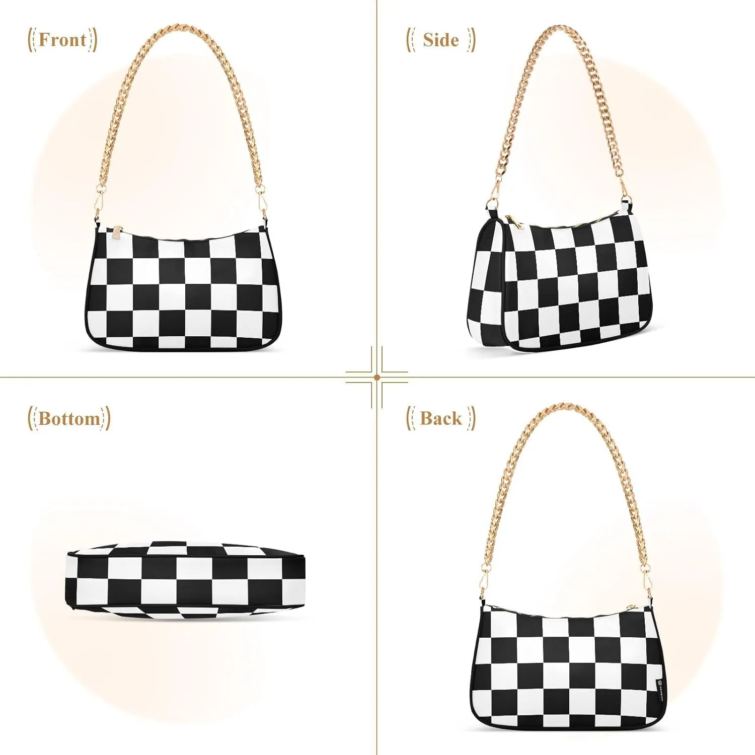 Polka Dot Red Shoulder Bag for Women Small Purse Chain Clutch Mini Purse with Chain Strap for Women Girlfriend