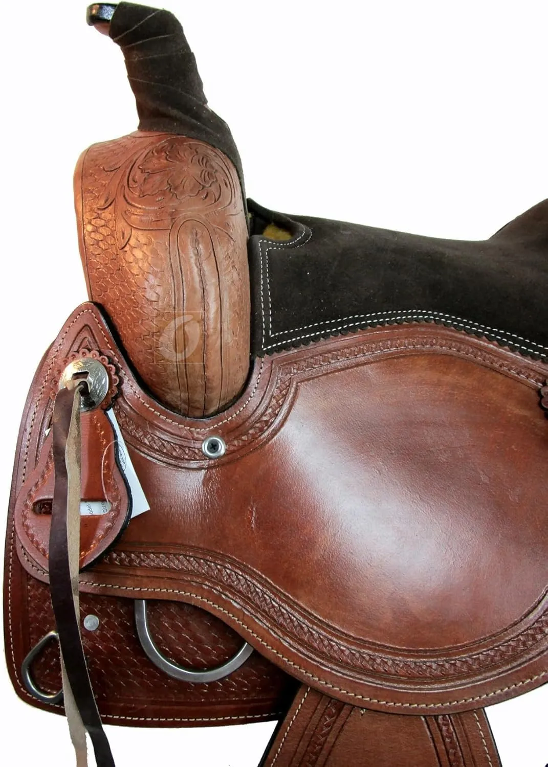 Pony and Adult Western Leather Horse Saddle Comfy Horse Seat Ranch Roping Racing Saddle Tree Trail Comfort Barrel Tack Size 10 to 18 Inch Seat