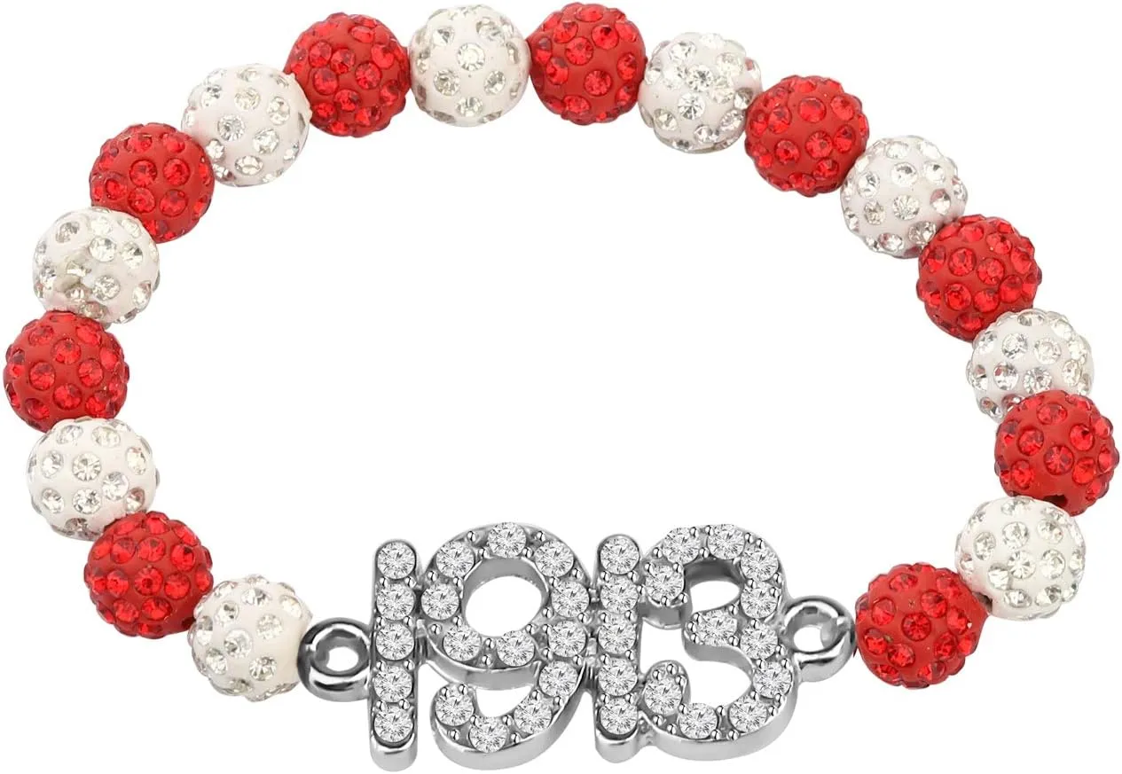 POTIY Gift Sorority Jewelry Pearl Bracelet with Crystal Bracelet for Women