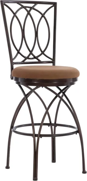 Powell Big and Tall Metal Crossed Legs Bar Stool, Multicolor