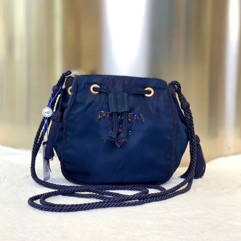 Prada Navy Nylon Preloved Crossbody Bag9888