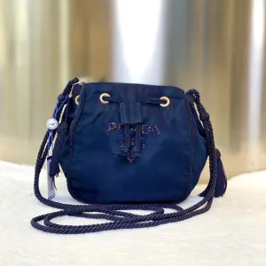 Prada Navy Nylon Preloved Crossbody Bag9888