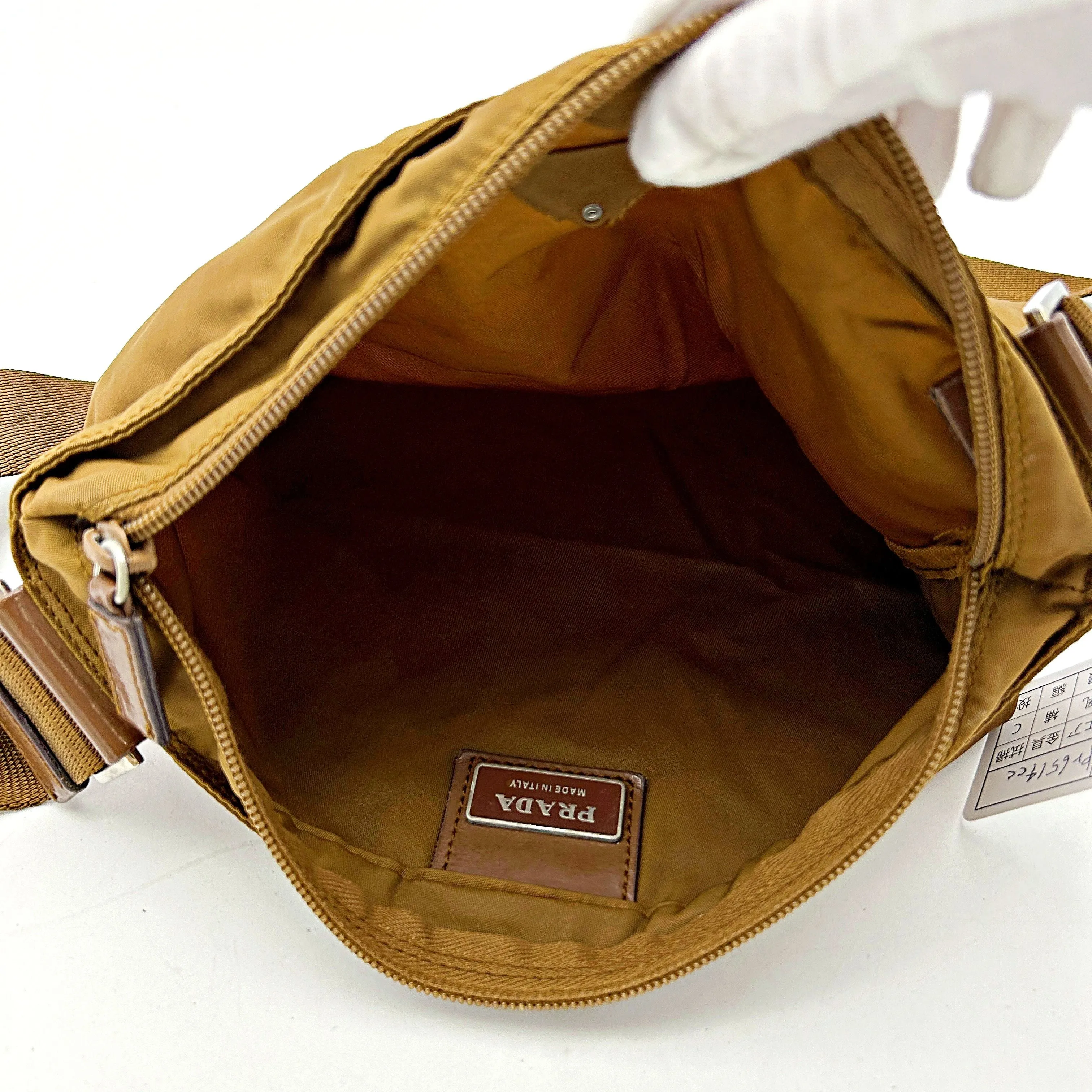 Prada Vela Flat Messenger Bag - Brown Crossbody Bags, Handbags pr6514cc