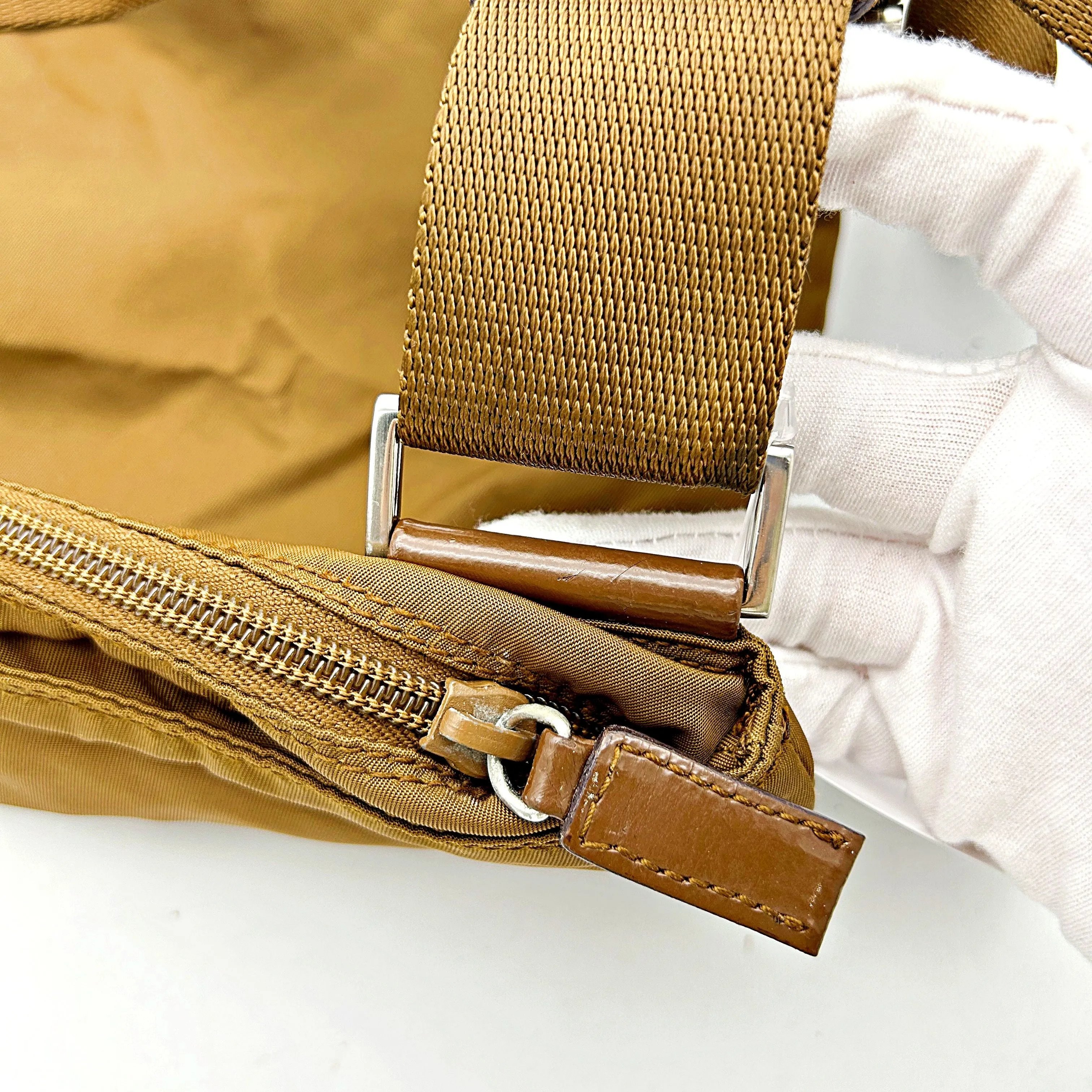 Prada Vela Flat Messenger Bag - Brown Crossbody Bags, Handbags pr6514cc