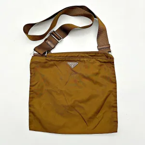 Prada Vela Flat Messenger Bag - Brown Crossbody Bags, Handbags pr6514cc