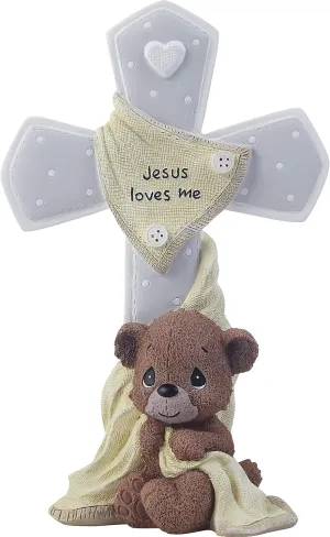 Precious Moments 203104 Jesus Loves Me Bear Resin Cross