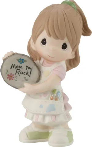 Precious Moments Mom, You Rock! Girl Figurine, Burnette