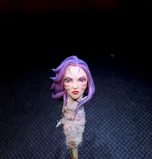 Premium Hand-Painted 1/18 Beauty Girl Head Sculpt Soldier Head for 3.75" Action Figure Accessory Joytoy Acid Rain
