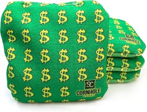 Professional Cornhole Bags (Set of 4)- Slide/Stick Pro Series Corn Hole Bags (Money Bags)