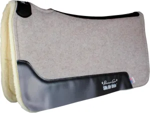 Professional's Choice Cowboy Air Ride Saddle Pad | Contoured Back Shock-Absorbing Breathable Moisture-Wicking Wool Felt Western Horse Riding Saddle Pad