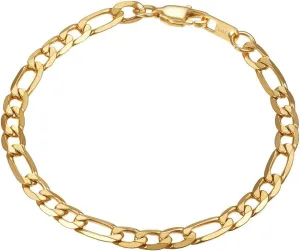 PROSTEEL 316L Stainless Steel Bracelet For Men, Stylish Figaro Chain, W:6mm-13mm, L:7.5"/8.3"/9", Hypoallergenic Jewelry, Black/Gold/Silver Tone, Come with Box
