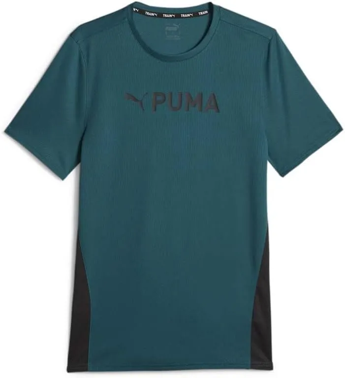 PUMA Mens Fit Ultrabreathe Crew Neck Short Sleeve Athletic Training Casual Tops Casual Breathable - Green - Size S