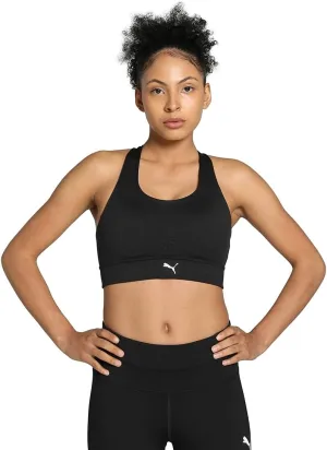 PUMA Womens Pwrbreathe Run Sports Bra Running Casual Breathable - Black - Size XS