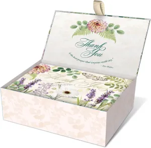 Punch Studio Nature's Grace Garden, Boxed Note Cards, 12 Cards With Keepsake Box (59268)