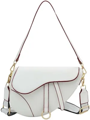 PURFANREE Women Trendy Small Clutch Purse Saddle Shoulder Bag Underarm Handbag Satchel HandBag Crossbody Bag