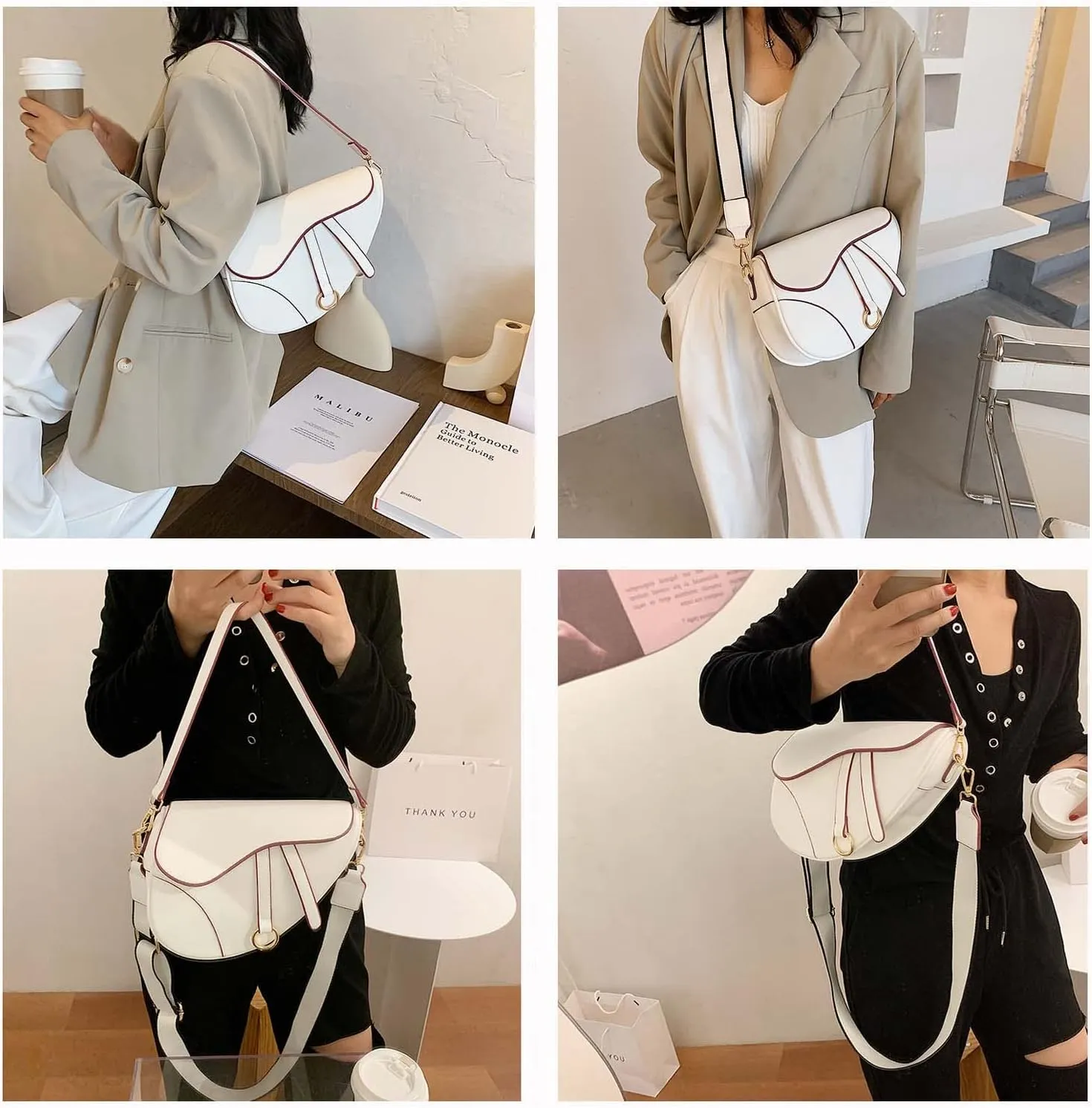 PURFANREE Women Trendy Small Clutch Purse Saddle Shoulder Bag Underarm Handbag Satchel HandBag Crossbody Bag