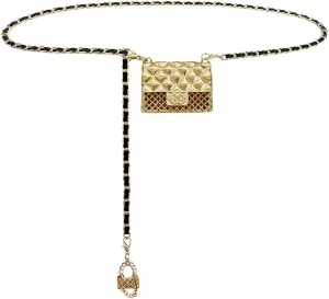 Purse Belt Fashion Fanny Pack for Women Waist Purse Mini Chain Belt Bag for Dresses Jeans