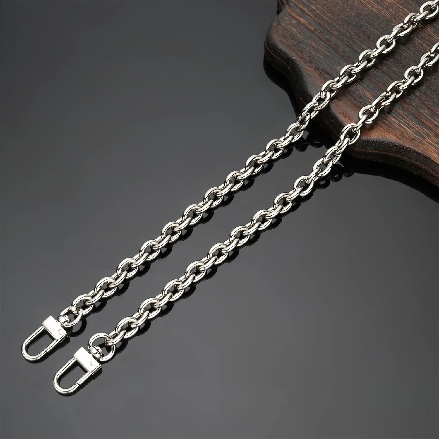 Purse Chain Strap Replacement [9mm Round] Shoulder Crossbody Chain for Womens Handbag Silver (40" / 100cm)