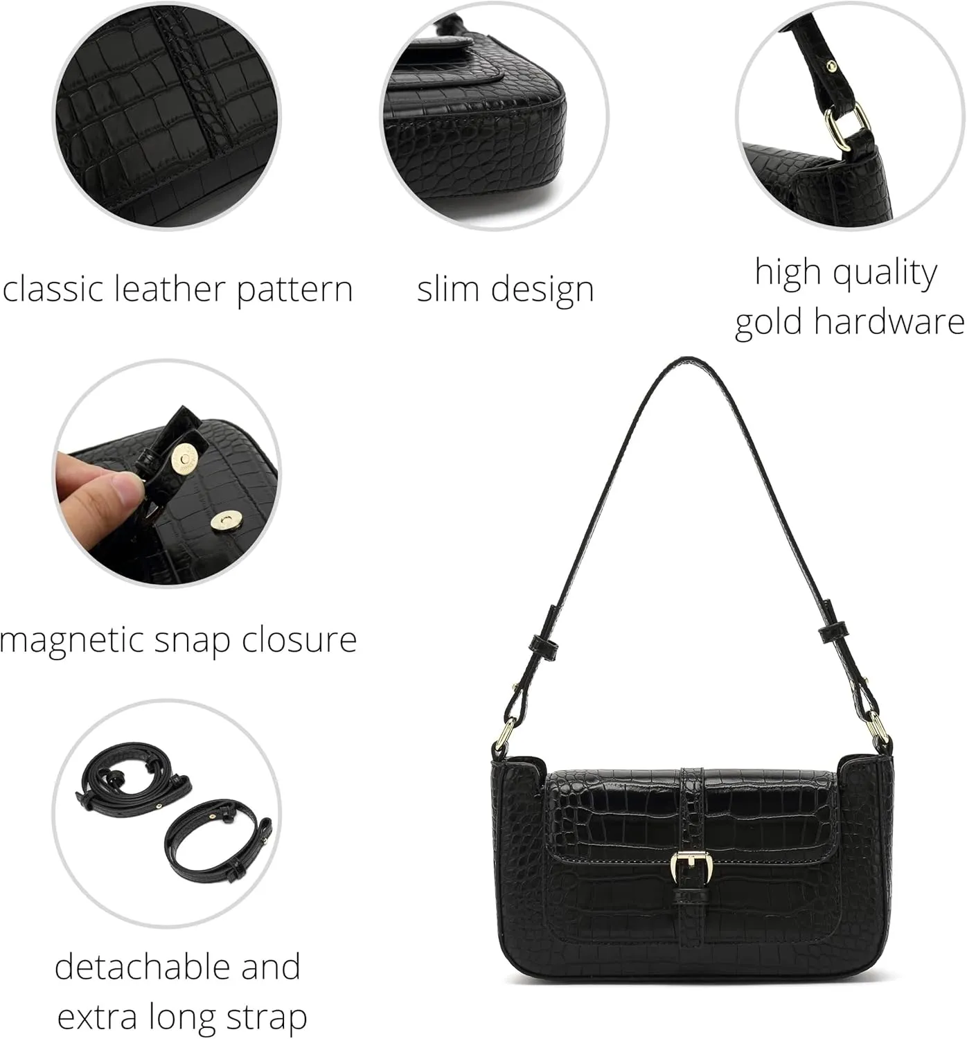 Purses for Women, Crossbody Bags for Women, Lightweight with 2 Straps Shoulder Bag for Casual & Party Well made
