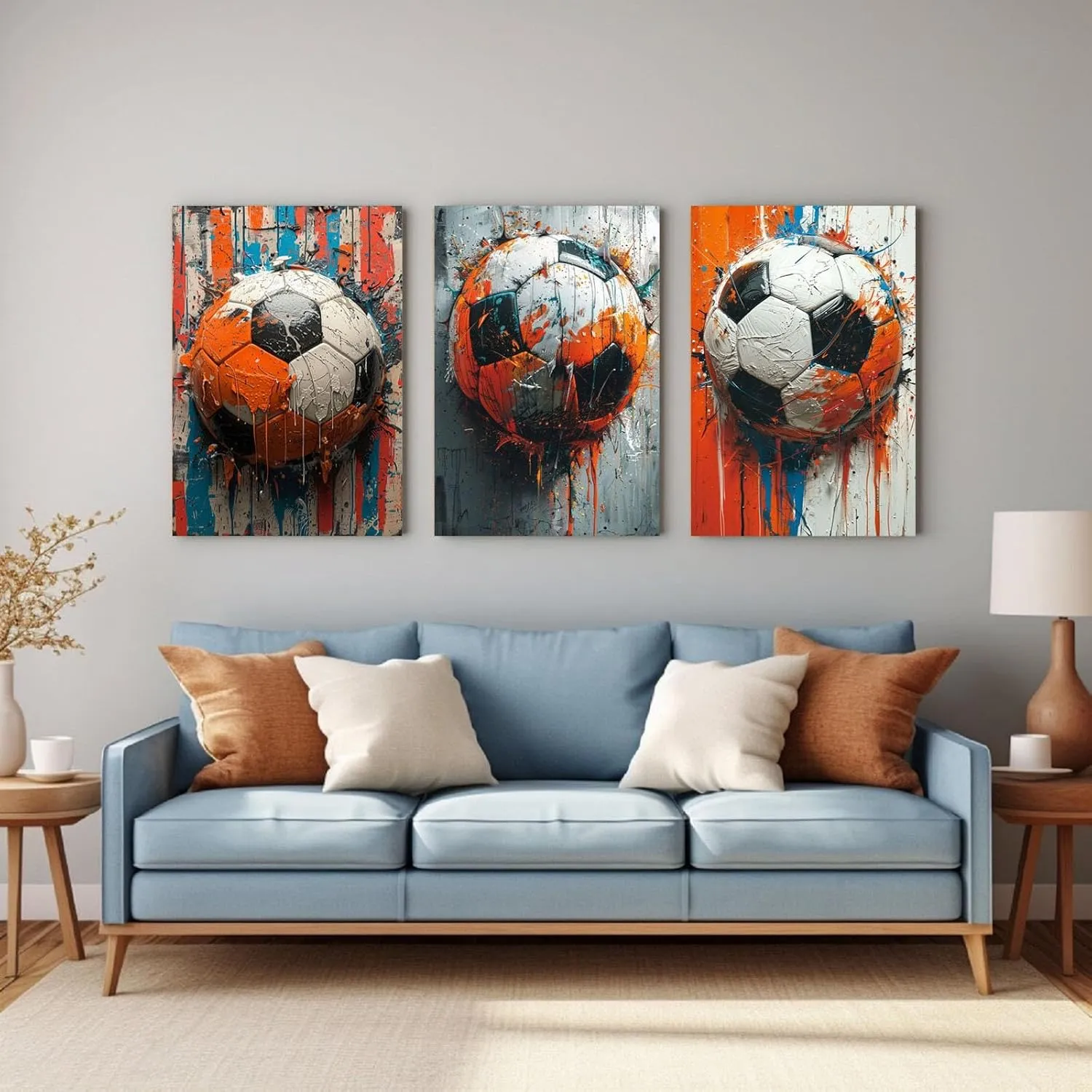 QFKJDML Graffiti Canvas Wall Art, Pop Street Art Canvas Prints for Wall Decor, Cool Graffiti Framed Artwork for Boys Bedroom Man Cave - 60x80cm(24x32in) x3 Unframed (White,black 65 art)