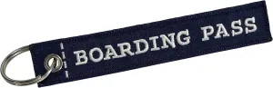 "Boarding Pass Embroidered Key Chain