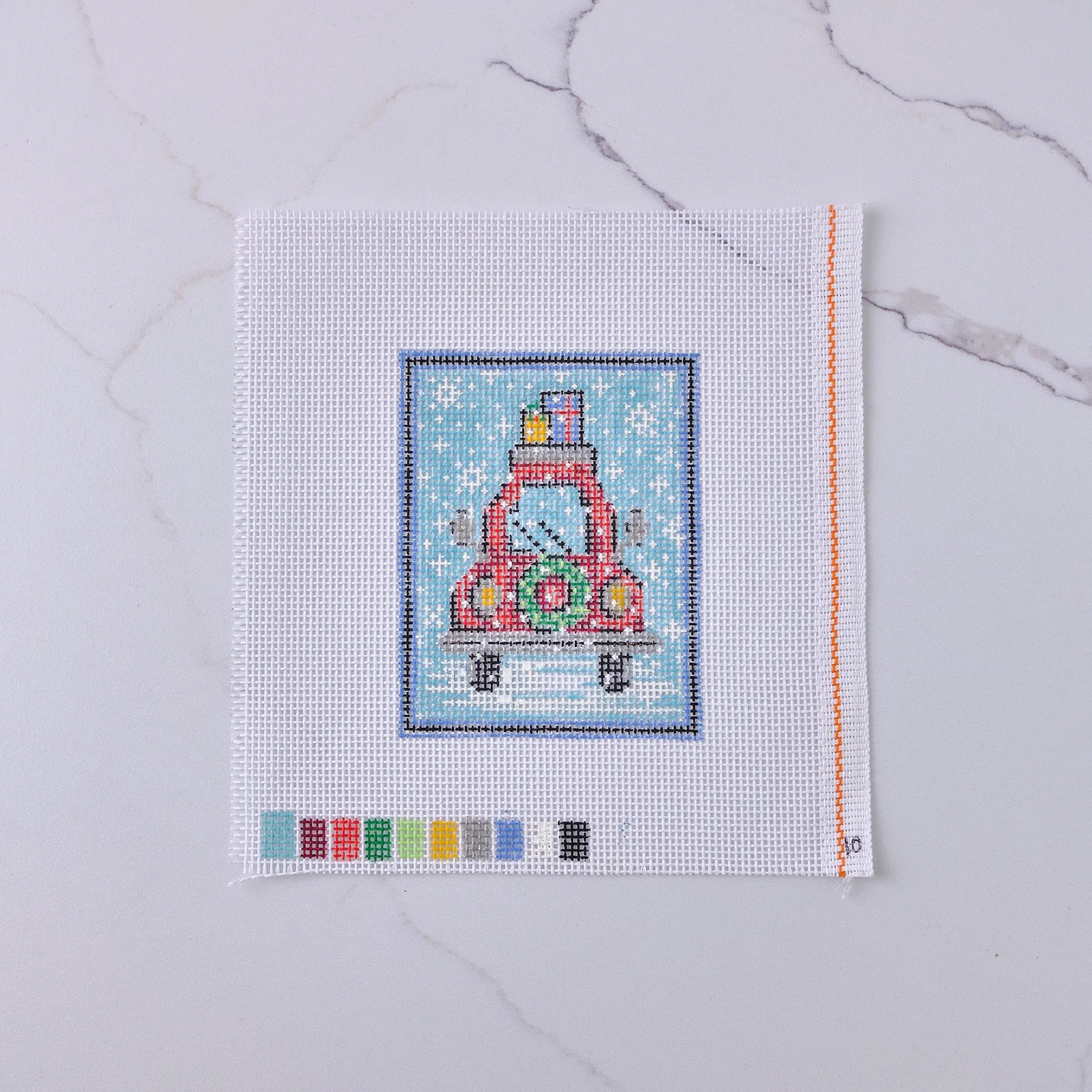 "Holiday Haul" - Hand Painted Needlepoint Canvas