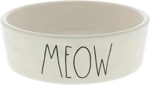 Rae Dunn Magenta Ceramic Pet Bowl Meow Small 4.75 Inch