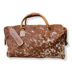 Ranch Junkie Highlands Large Genuine Cowhide Bag Cowhide Duffel (Brown Cowhide)