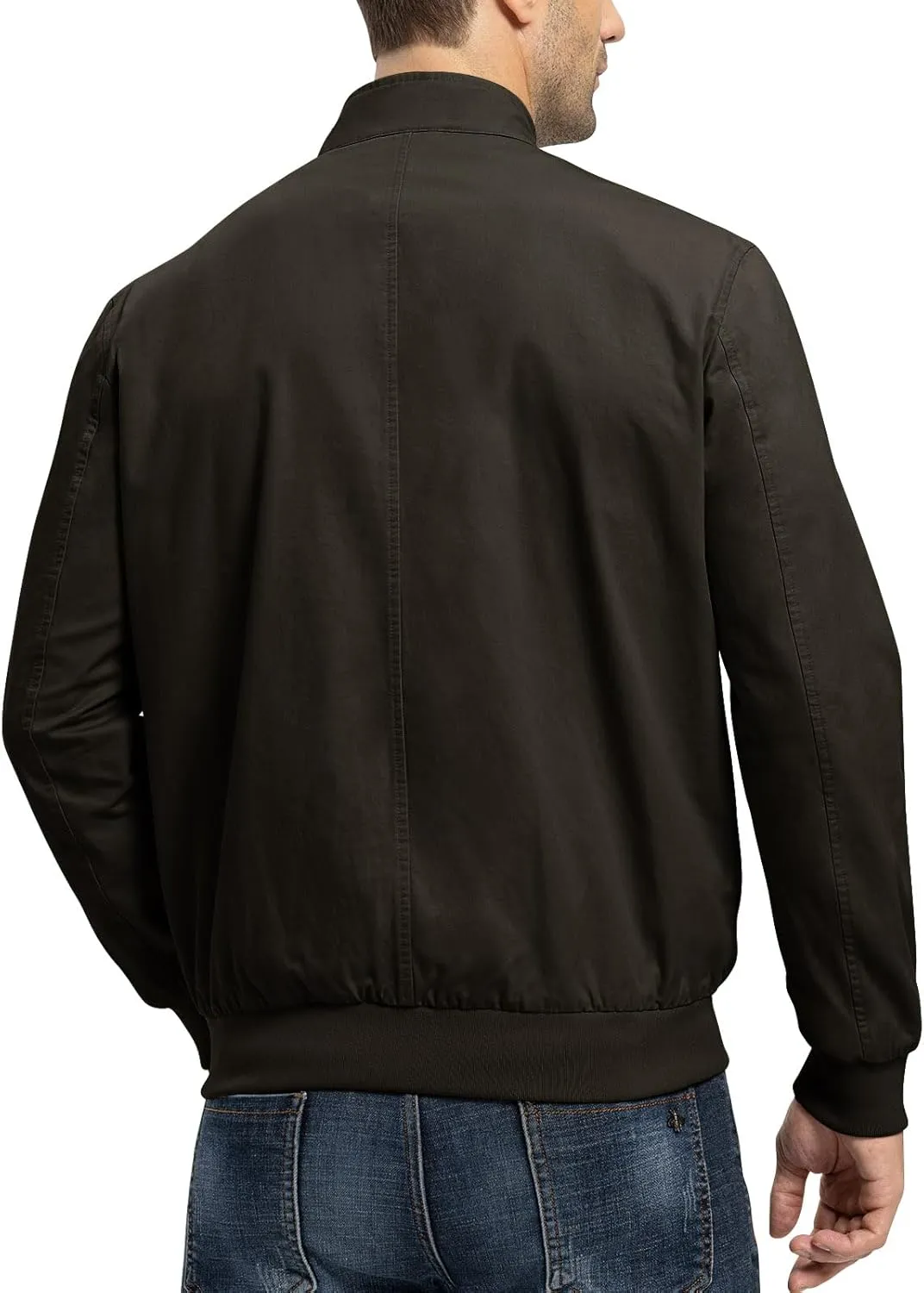 Rdruko Men's Bomber Jacket Cotton Lightweight Windbreaker Full Zip Casual Fashion Coat