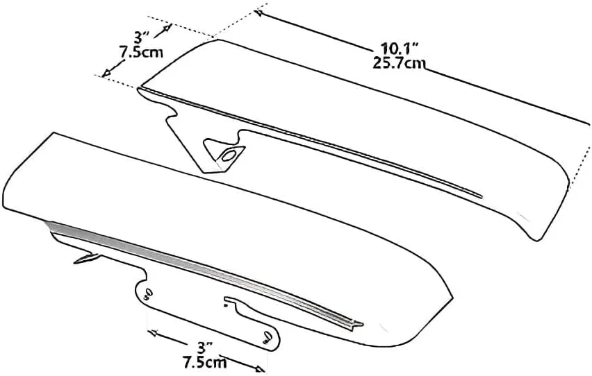 Rear Saddlebags Gap Filler Strips Fits for 2014-2023 Harley Touring, Road King, Road Glide, Electra Glide, Ultra Limited, Replace# 90200872DH (Black)