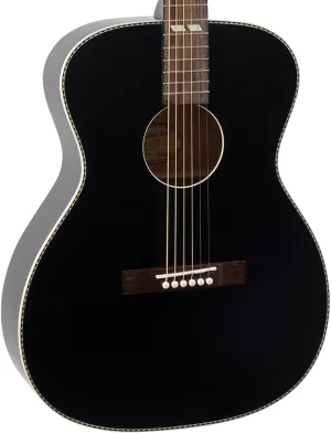 Recording King ROS-7-MBK Dirty 30's Series 7 000 Acoustic Guitar, Matte Black