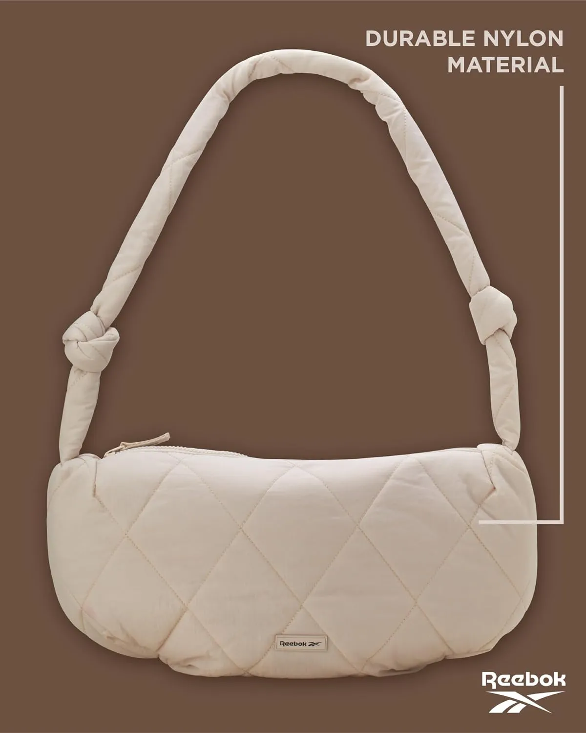 Reebok Quilted Puffer Tote Bag - Small Lightweight Shoulder Purse for Women