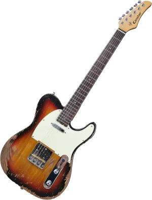 Relic Electric Guitar,ELM Body and Maple Neck,Bone Nut,6-String Relic Guitar,Professional/Full Size/Electric Guitars for Adults.