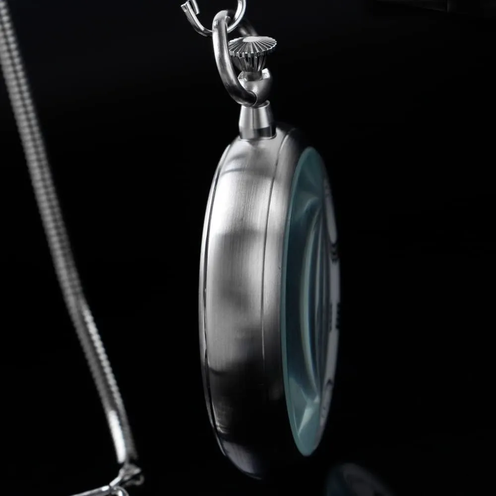 Resistance Full Steel Pocket Watch Mechanical Hand Wind Antique Clock Honed Stainless Original with Chain & Box