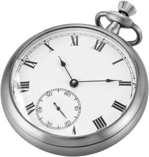 Resistance Full Steel Pocket Watch Mechanical Hand Wind Antique Clock Honed Stainless Original with Chain & Box