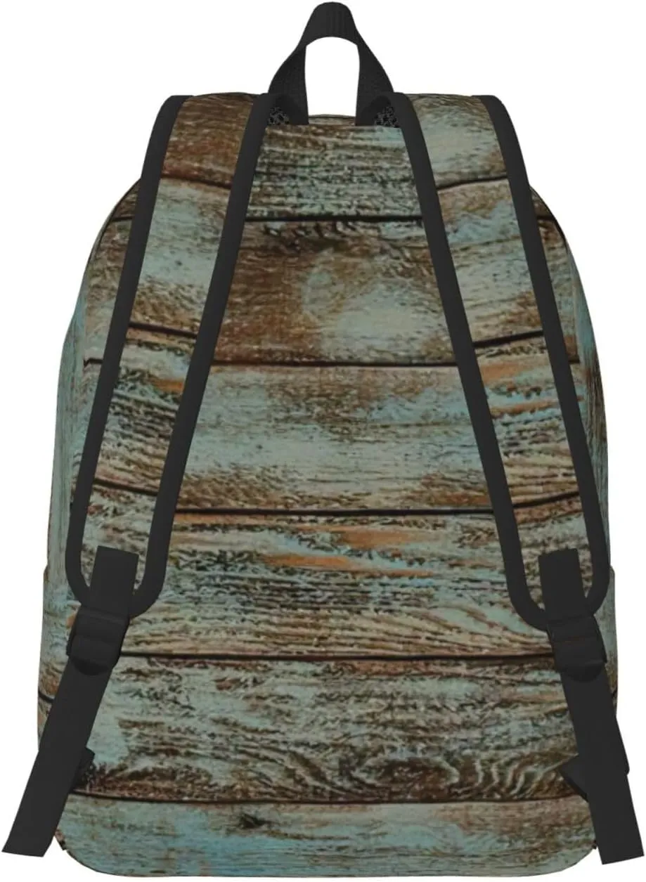 Retro Plank Large Capacity Backpack, Men'S And Women'S Fashionable Travel Backpack, Leisure Work Bag,