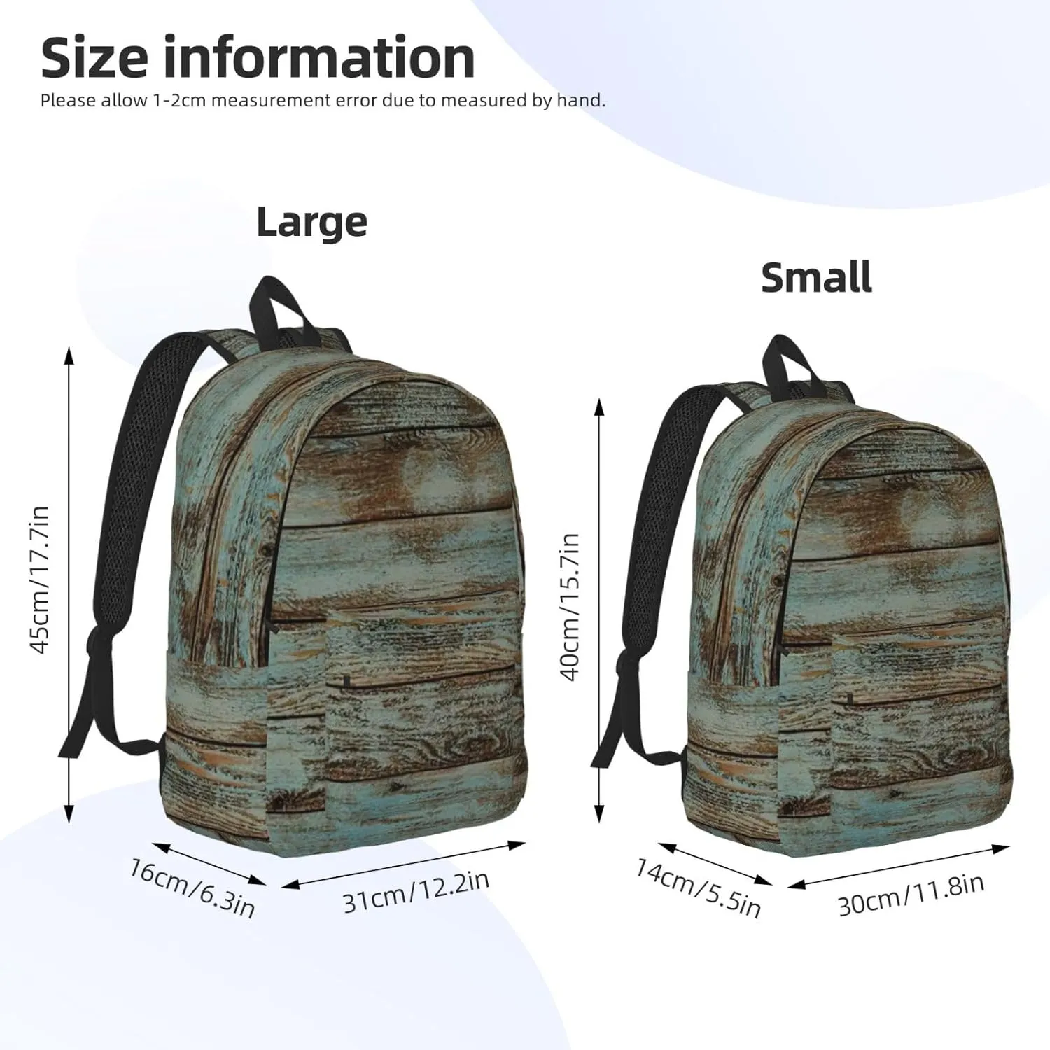 Retro Plank Large Capacity Backpack, Men'S And Women'S Fashionable Travel Backpack, Leisure Work Bag,
