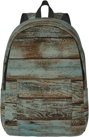 Retro Plank Large Capacity Backpack, Men'S And Women'S Fashionable Travel Backpack, Leisure Work Bag,