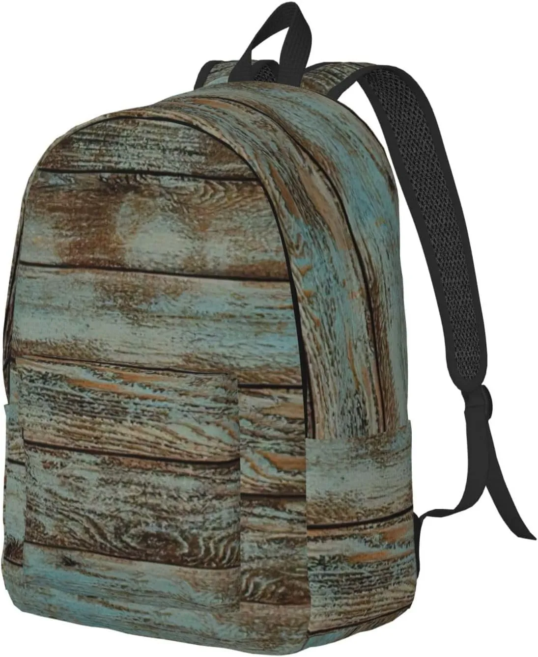 Retro Plank Large Capacity Backpack, Men'S And Women'S Fashionable Travel Backpack, Leisure Work Bag,