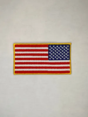 Reversed American Flag Embroidered Patch/ American Flag Embroidery / Reversed Flag Patch / Iron On Patch / Sew On Patch / Backpack Patch /