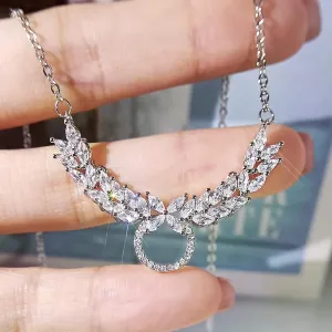 Ring Pendant Wings Necklace Zircon AAAA Wild Clavicle Chain Gift Watch Strap