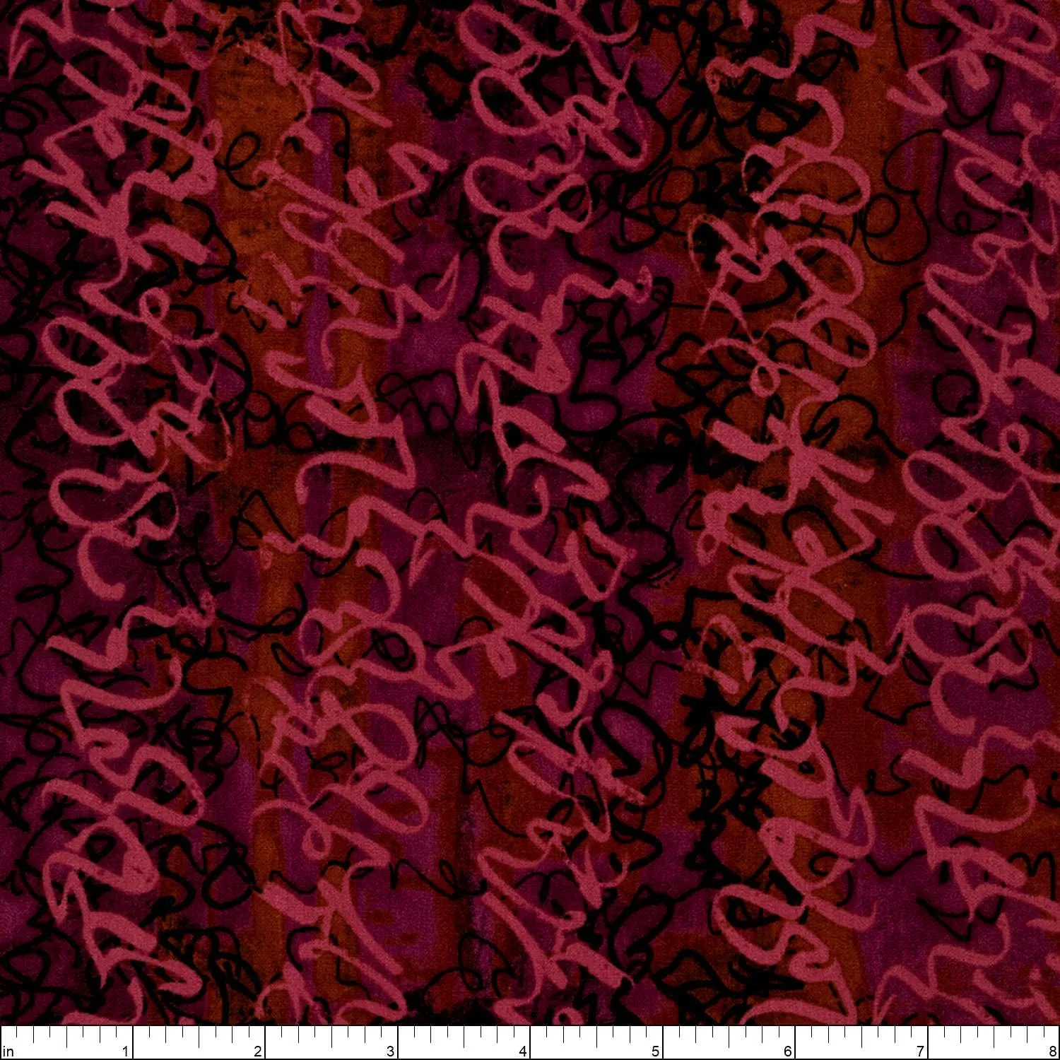 Robert Kaufman Wishwell Storyboard Scribbles, Fabric by The Yard (Aubergine)