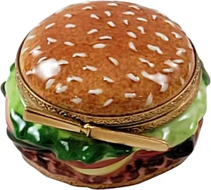 Rochard Hamburger Limoges Porcelain Box Figurine