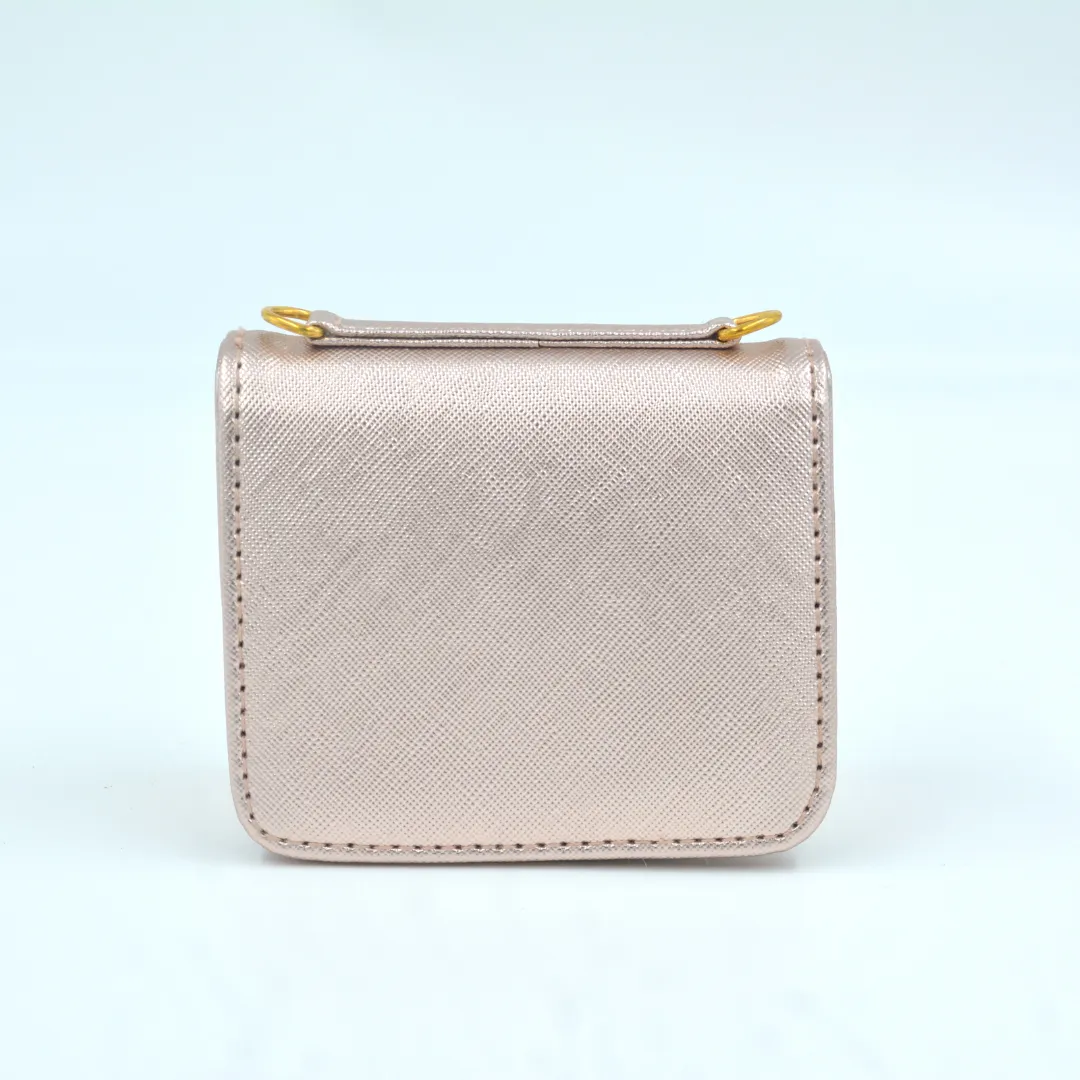 Rosegold Textured Monogram Bag