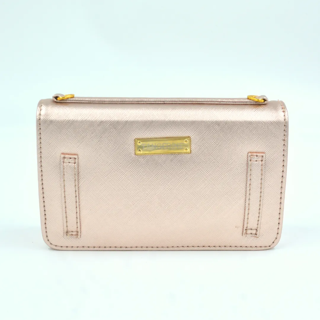 Rosegold Textured Monogram Bag