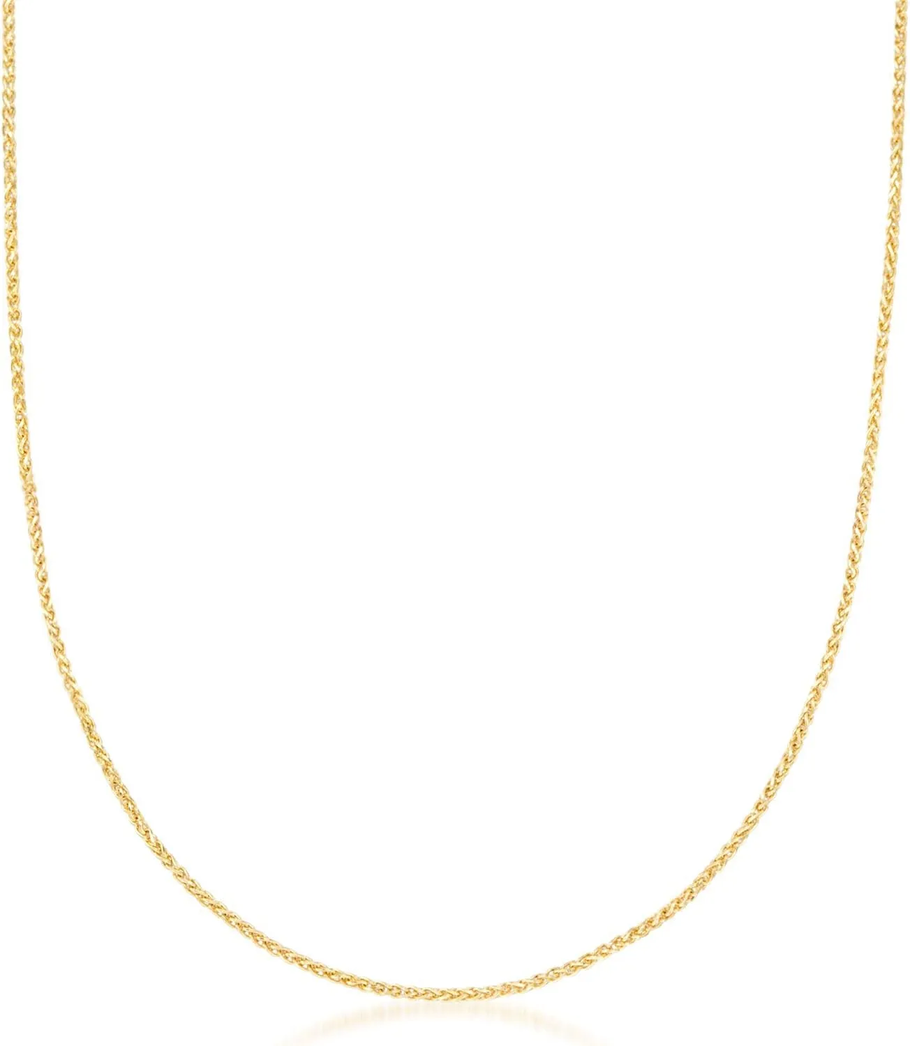 Ross-Simons 1mm 14kt Yellow Gold Wheat-Chain Necklace